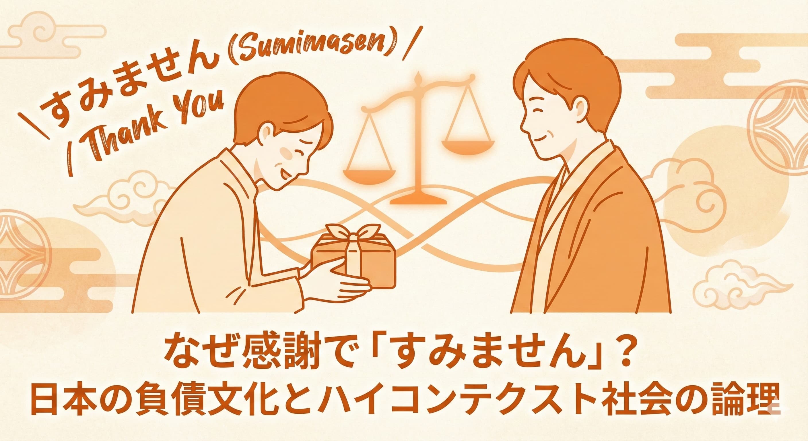 なぜ日本人は感謝する時に謝るのか？「すみません」に見る負債の文化とハイコンテクスト社会の論理