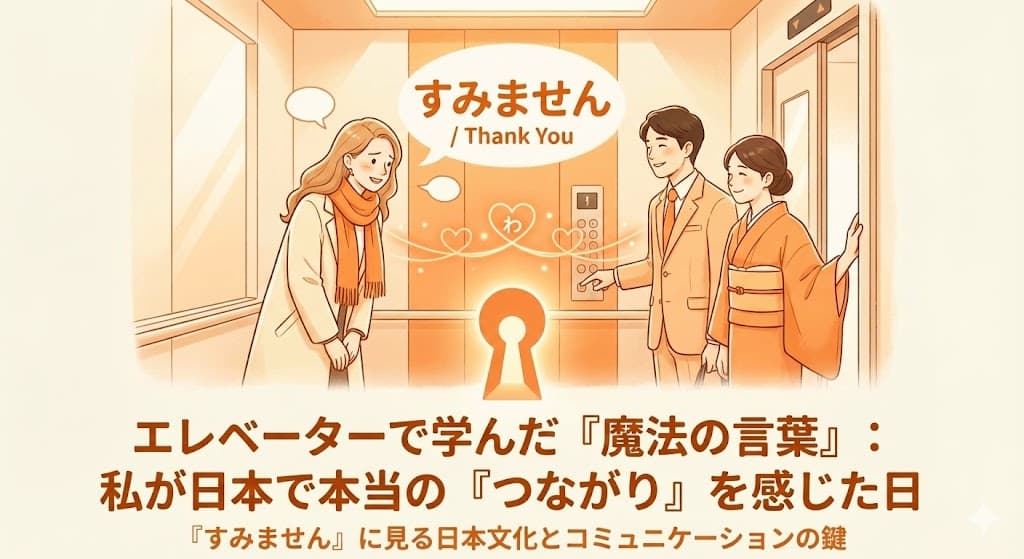 エレベーターで学んだ「魔法の言葉」：私が日本で本当の「つながり」を感じた日