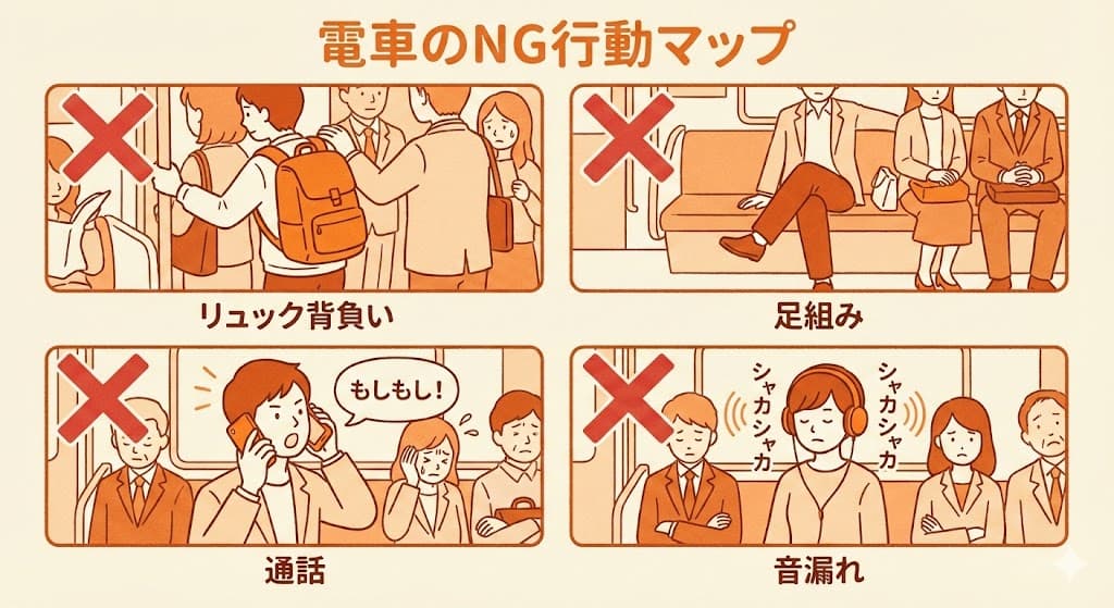 電車の「透明人間」になろう！学習者に教えたい、日本で白い目で見られないための「完全遮断」マナー術